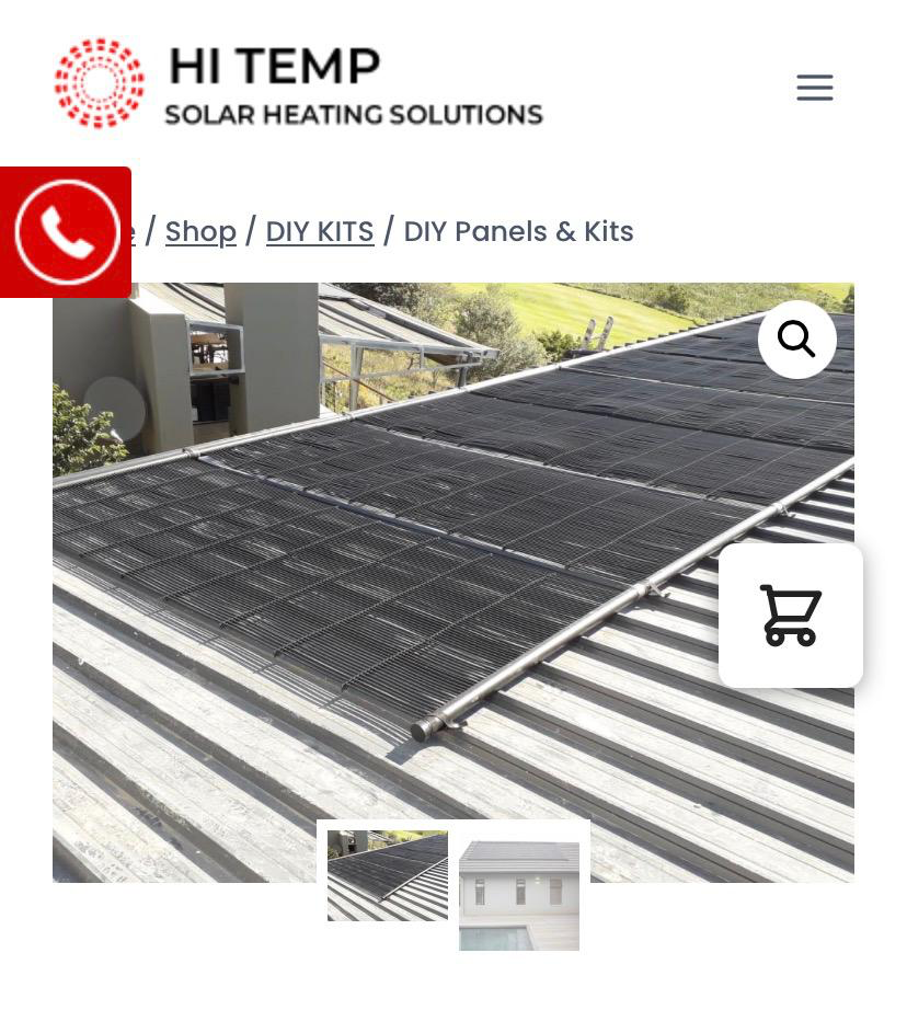 Solar pool heating panels installed on a roof